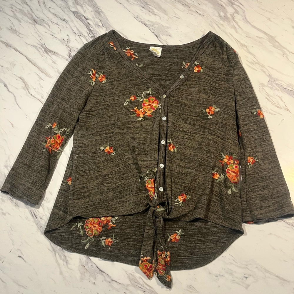 Floral Button-Up Women's Top